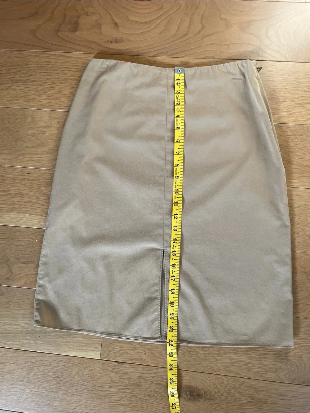 VTG Banana Republic Y2K Carolyn Bessette-Kennedy Beige Pencil Skirt Stretch 4